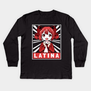 If It's for My Daughter, I'd Even Defeat a Demon Lord - Latina Poster Kids Long Sleeve T-Shirt